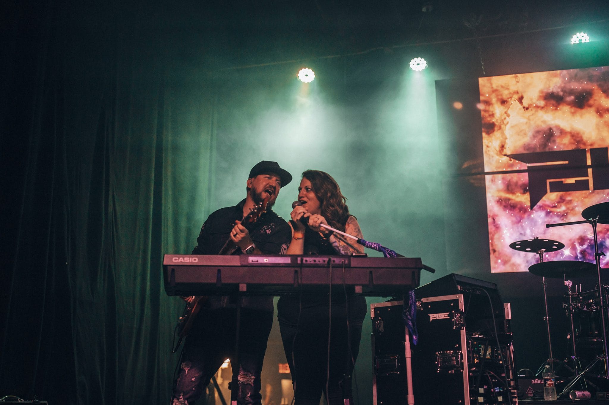 James Brennaman and Tina Grace during a 2024 performance at the Rail Club in Fort Worth, TX