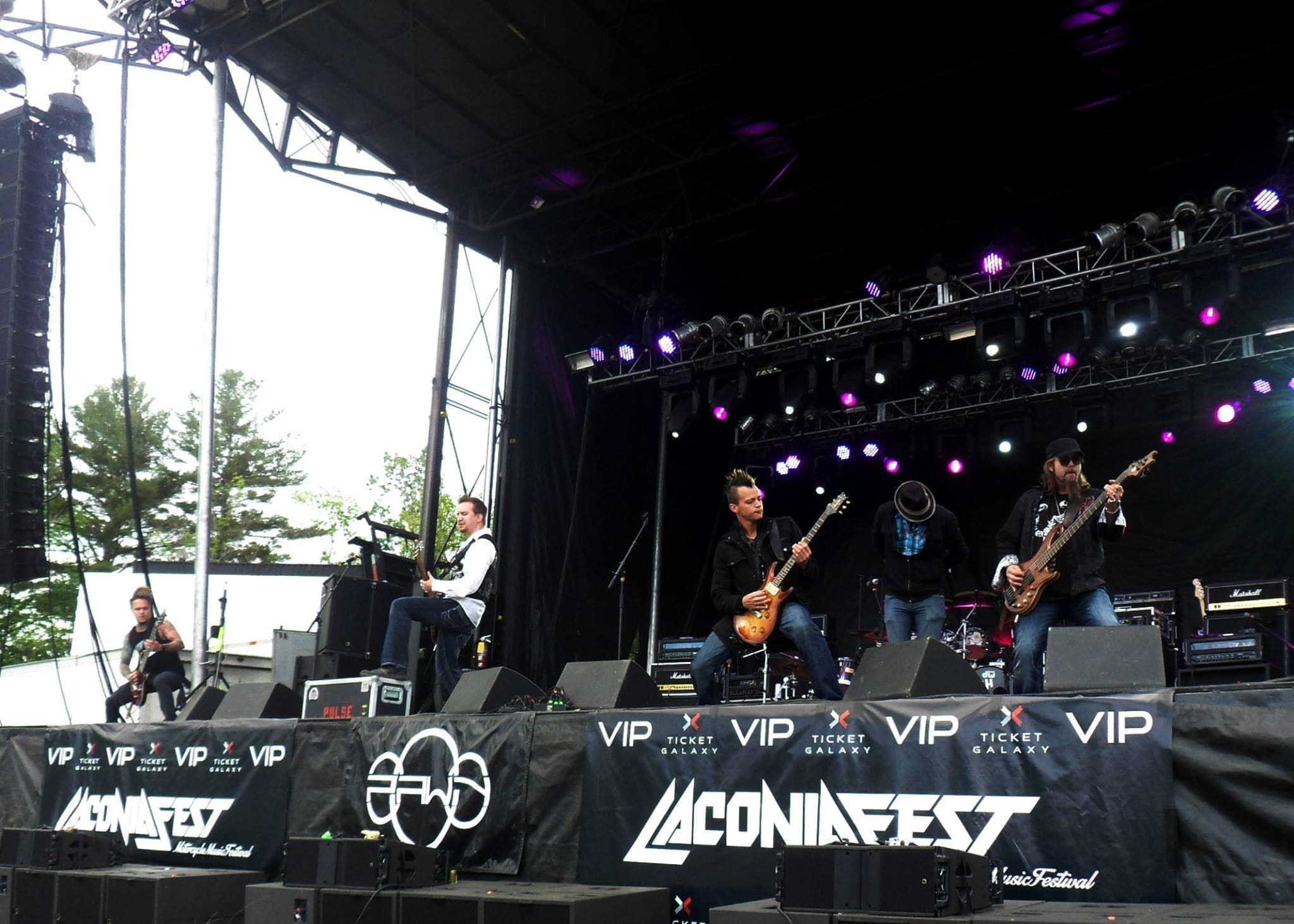 Pulse Performs on Day 1 at Laconia Fest on the Main Stage, Featuring James Brennaman, Jiggy Judy, Sean Yeaney, Michael Hayes, Steven Tyler Carrell, and Eric Fox