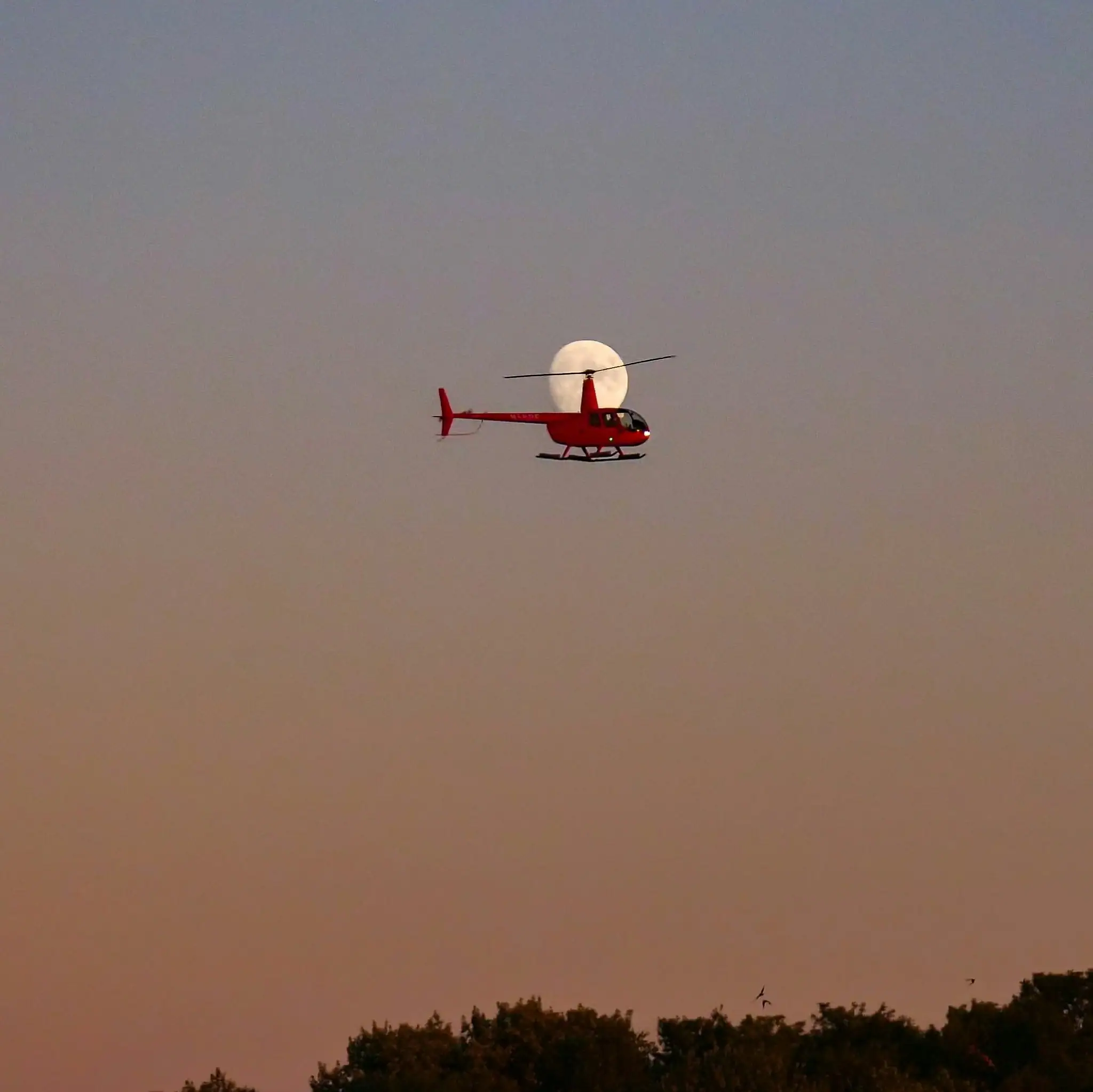 helicóptero en vuelo como parte de un servicio de transporte aéreo privado