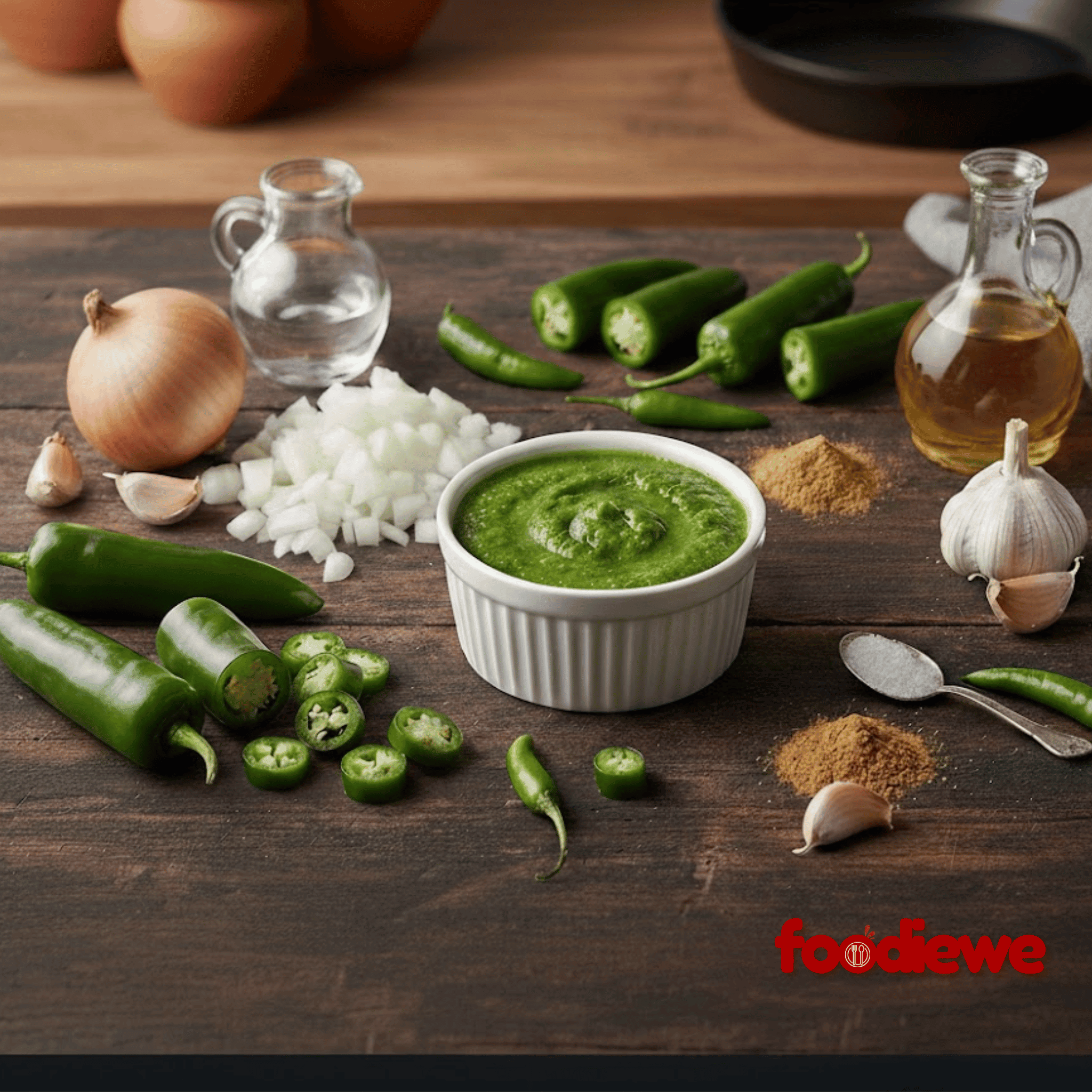 Ingredients-of-green-chilli-sauce
