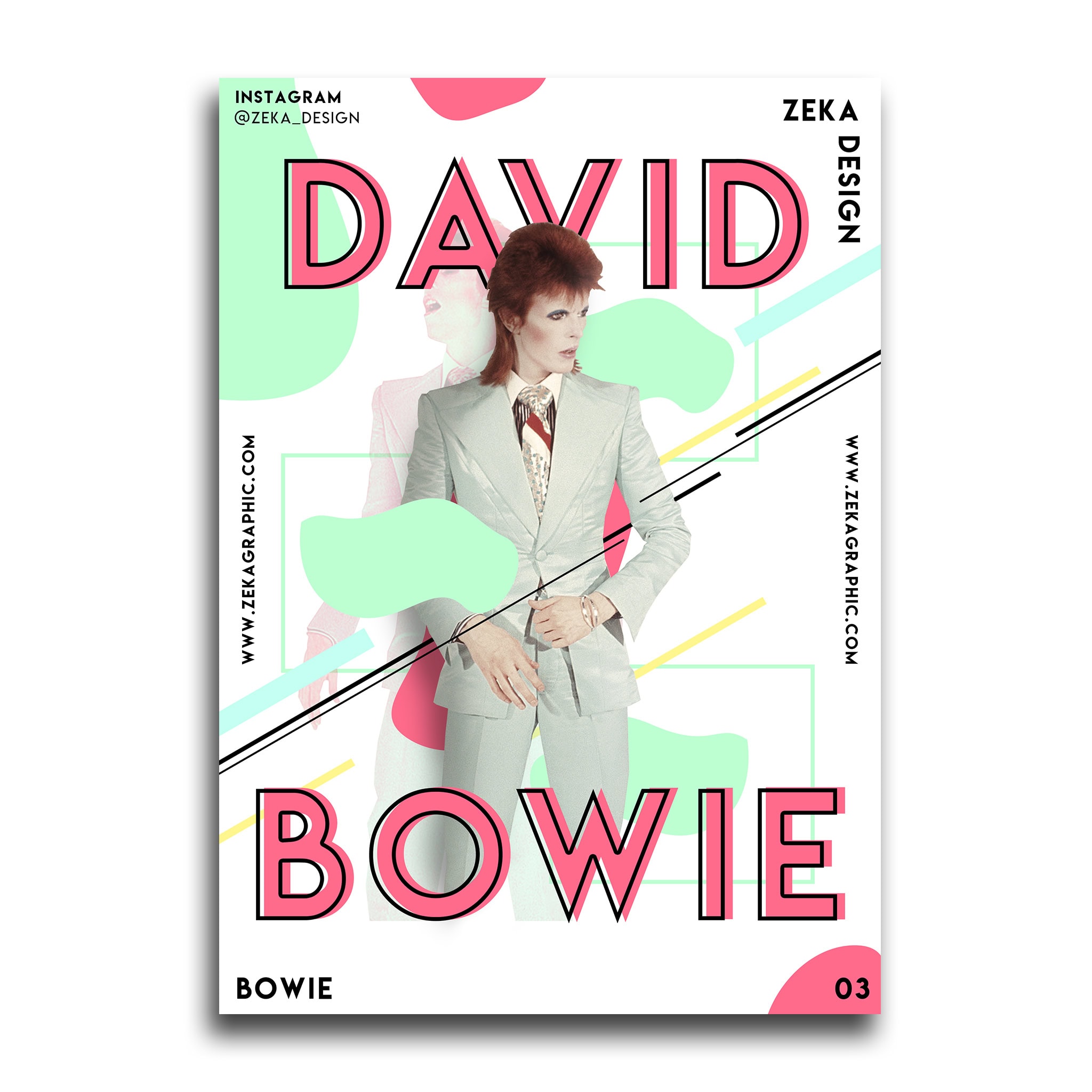 David Bowie Poster Design Collection Zeka Design