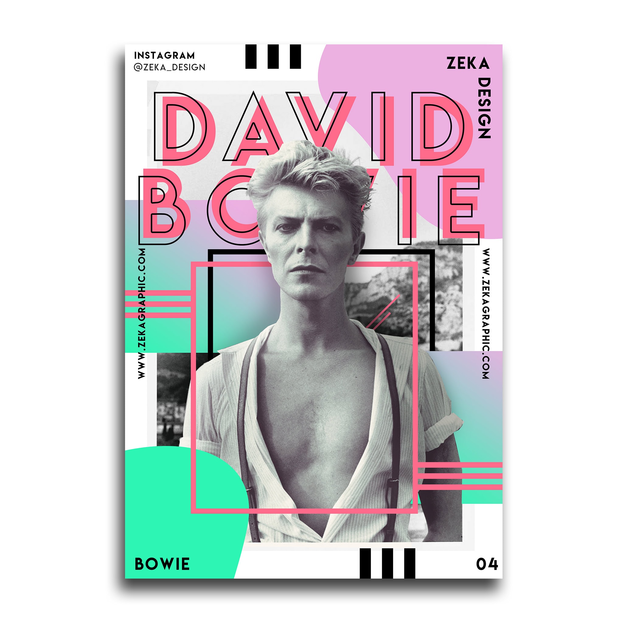David Bowie Poster Design Collection Zeka Design