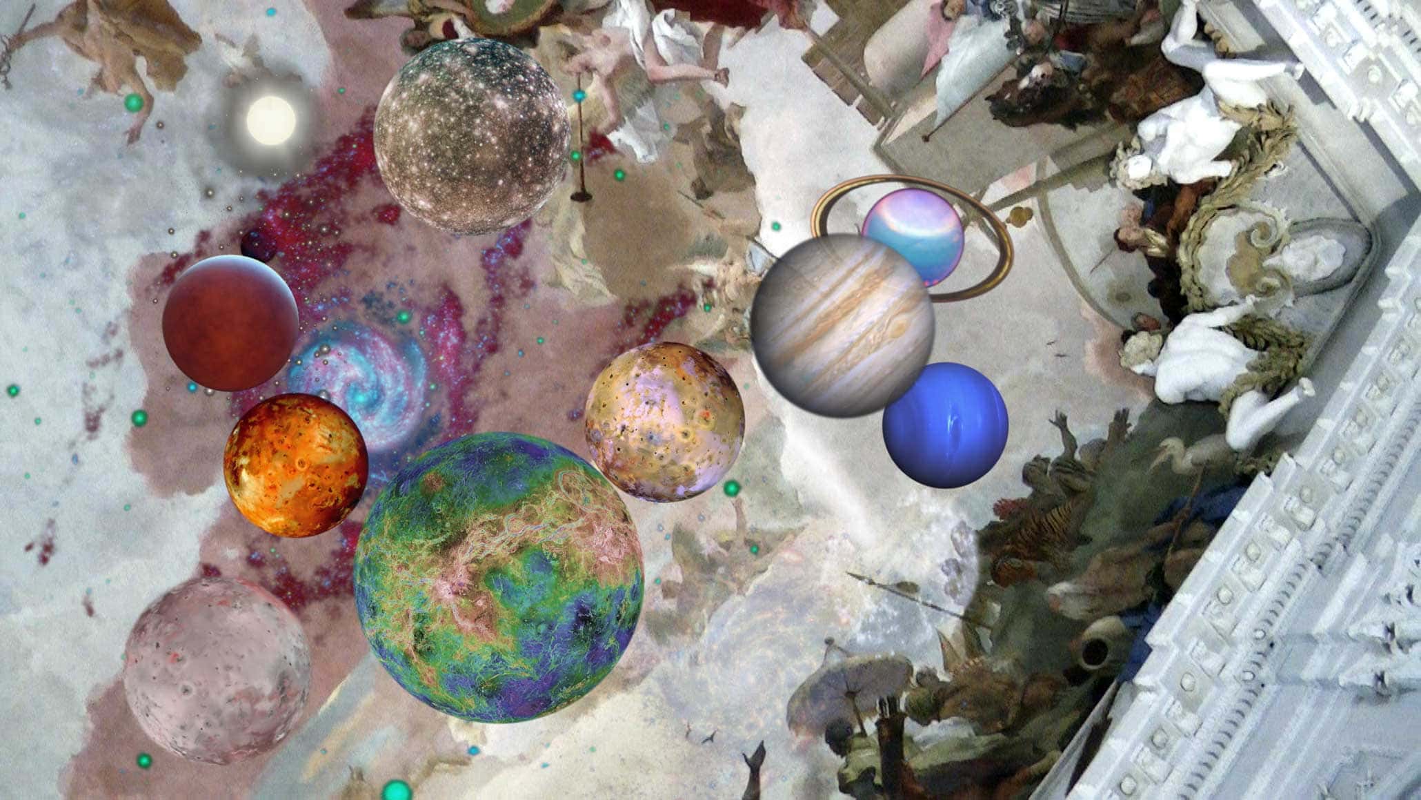 Myriam Thyes, After Tiepolo (2013), HD Video für große Projektion an die Decke, 9:40, stereo Myriam Thyes, After Tiepolo (2013), HD Video für große Projektion an die Decke, 9:40, stereo