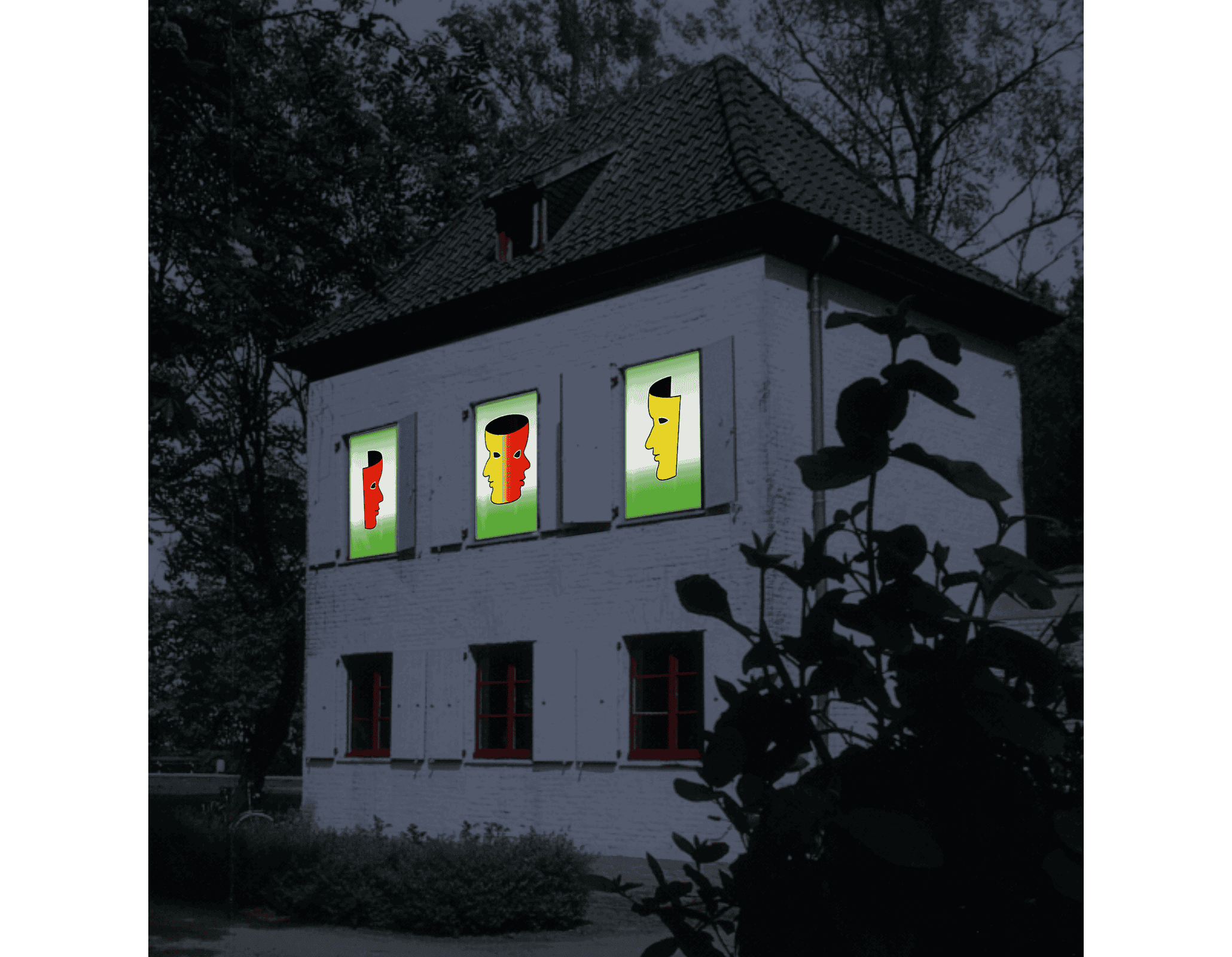 BeziehungsMuster, 3-Kanal-Videoinstallation, Kunstverein Emmerich, DE, 2003