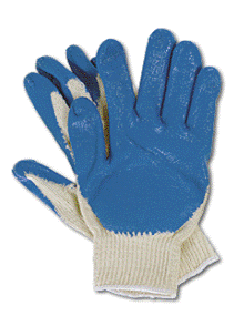 blue dipped worked gloves cheap