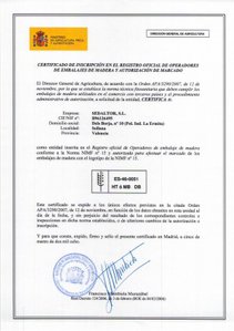 Certificado NIMF-15