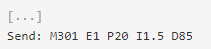 m301 e parameter example marlin