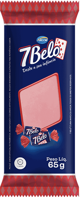 Sorvete sabor 7Belo em uma embalagem da marca Los Los.
