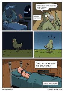 What Time Does the Early Bird Get the Worm