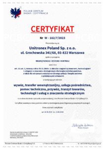 1. W 182 7 2023 UNITRONEX cert. pol sign page 0001