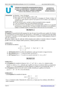 Examen resuelto EBAU Matematicas CCSS II 2022 - convocatoria ordinaria