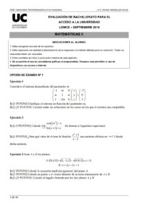 Examen resuelto EBAU Matematicas MATEMATICAS II 2018 - cantabria - convocatoria extraordinaria