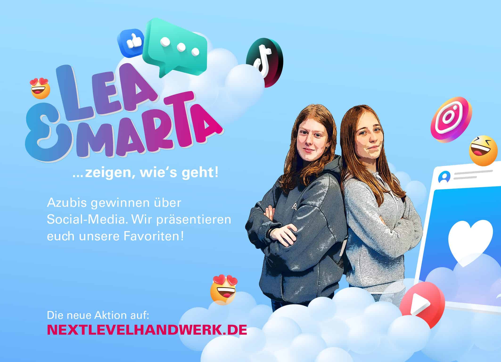 Zwei junge Frauen bei der Lea & Marta Social-Media Aktion auf der itb Karlsruhe.