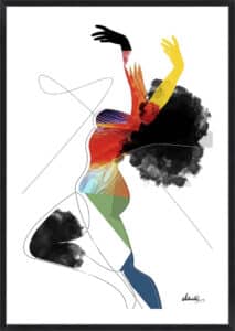 Vivid Woman - Liberated - 5cm White Border