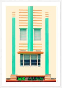 Coloured Miami - 5cm White Border
