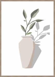 Vase & Stem IV - 5cm White Border