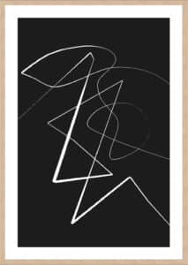 Angular Lines No 7 - 5cm White Border