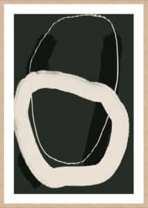 Strokes on Green III - 5cm White Border