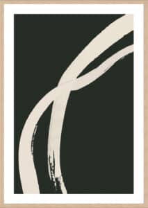 Strokes on Green II - 5cm White Border