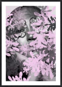 Zoe Pink - 5cm White Border Box Black