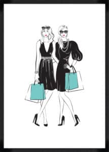 Shopping Friends II - 5cm White Border