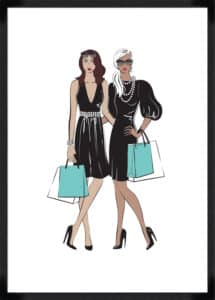 Shopping Friends I - 5cm White Border