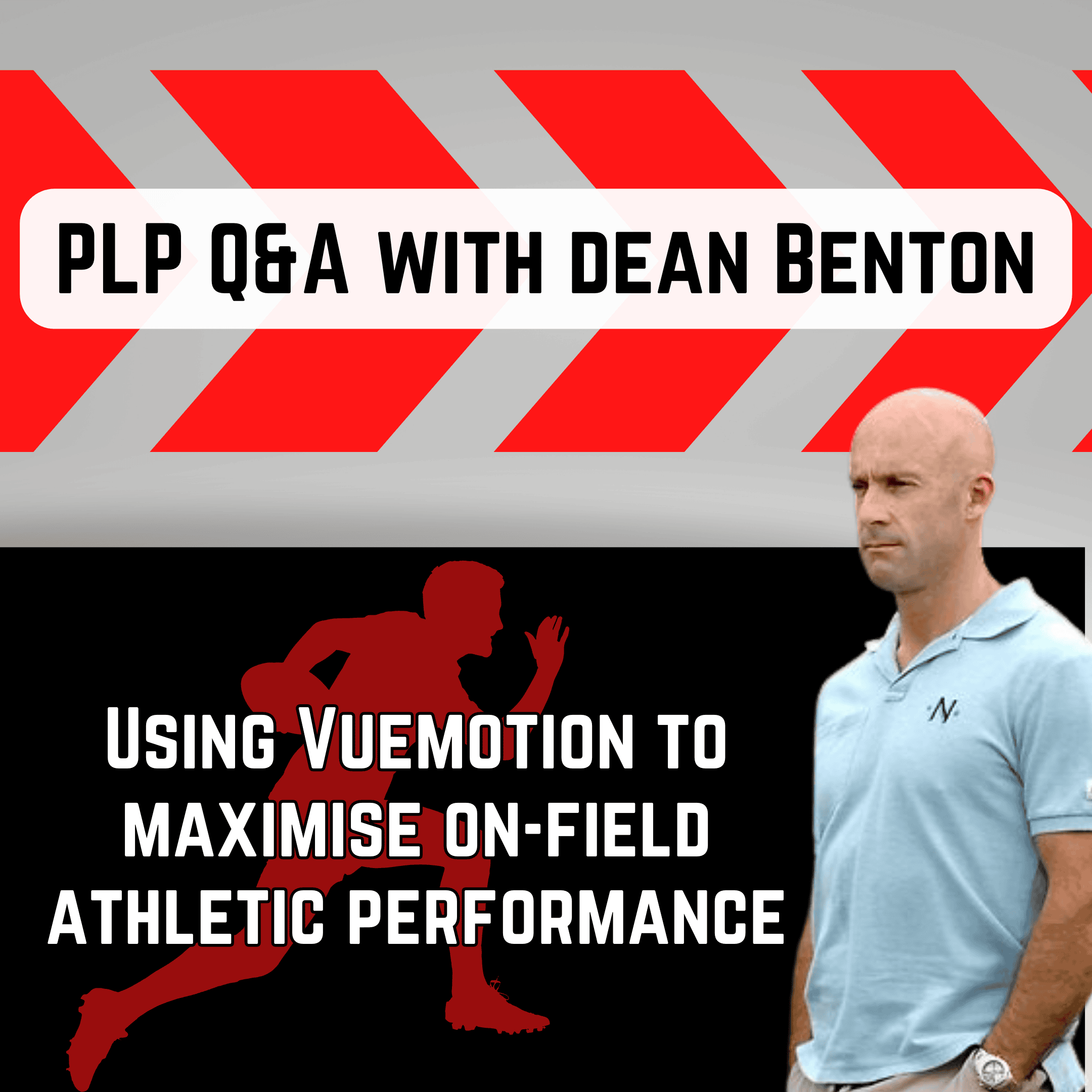 Promotional graphic for a Q&A session featuring Dean Benton on maximizing athletic performance with VUEmotion.