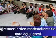 Öğretmenlerden Madencilere Açlık Grevi Eylemleri