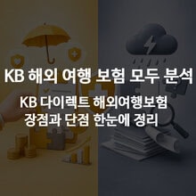 KB 해외 여행 보험 모두 분석 - KB 다이렉트 해외여행보험 장점과 단점 한눈에 정리