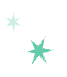 Small teal star graphic on a white background