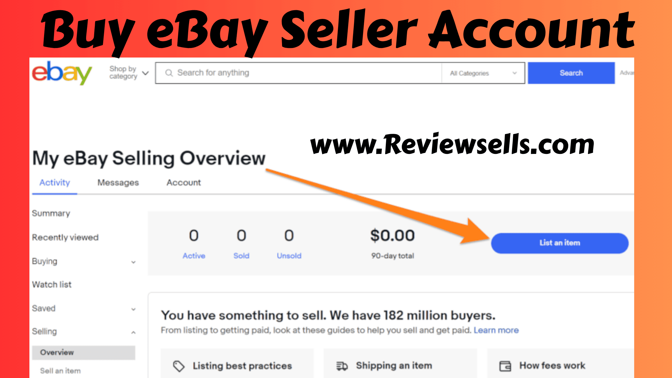 Buy eBay Seller Account