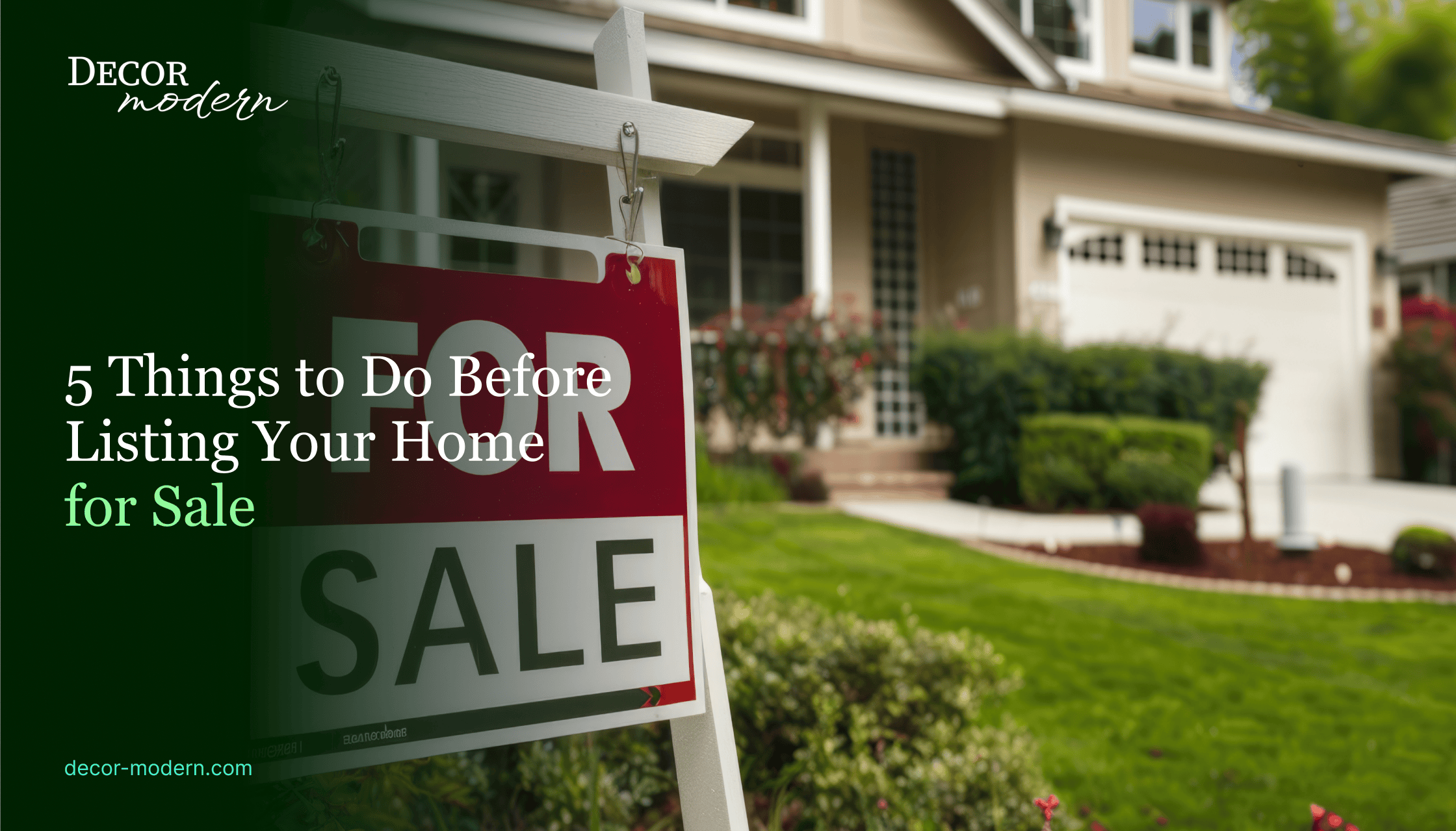 5 Things to Do Before Listing Your Home for Sale