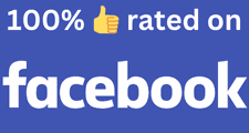 100% 👍 rated on facebook