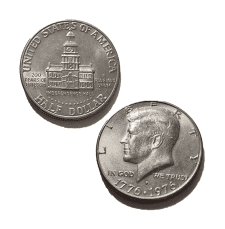 Moneda Medio Dólar bicentenario de la independencia de los Estados Unidos