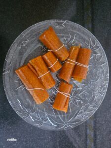 Mango bar tied to rolls
