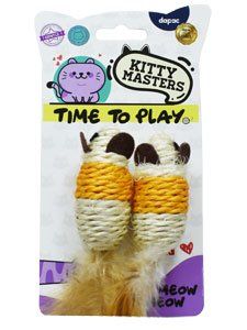 KM 2 RATONES SISAL AMARILLO 15x3x3