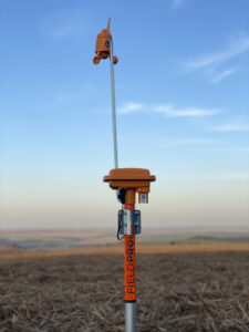 FieldPRO's AI will use data gathered by machinery in the field combined with the microclimate data coming from the device to create a unique footprint from the area. Commands can then be sent to autonomous machinery to make sure they enter the field at the ideal moment to plant, harvest, or perform other tasks. - Photo: FieldPRO.