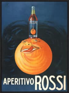 Aperitivo Rossi - Canvas Gallery Black
