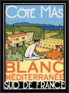 Blanc Mediterranee - Canvas Gallery Black