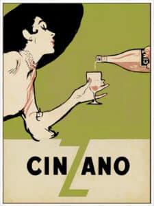 Cinzano-Citrus - Canvas Gallery White
