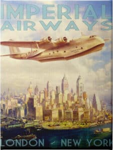 Imperial Airways - Unframed Canvas Unframed Canvas