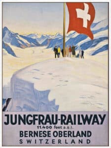 Jungfrau Railway Emil Cardinaux - Canvas Gallery White
