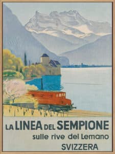 La Linea Del Sempione Emil Cardinaux - Canvas Gallery Natural