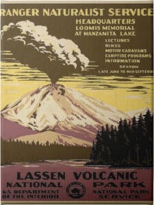 Lassen Volcanic National Park, ca. 1938 - Unframed Canvas Unframed Canvas