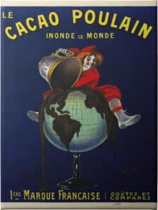 Le cacao Poulain inonde le monde, 1911 - Unframed Canvas Unframed Canvas