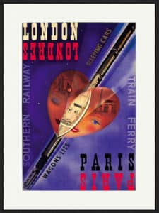 London-Paris, Southern Railway Margaret Bradley - Canvas Gallery Black