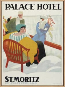 Palace Hotel St.Moritz Emil Cardinaux - Canvas Gallery Natural
