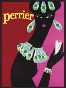 Perrier - Canvas Gallery Black