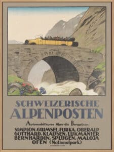 Schweizerische Alpenposten Emil Cardinaux - Canvas Gallery Natural