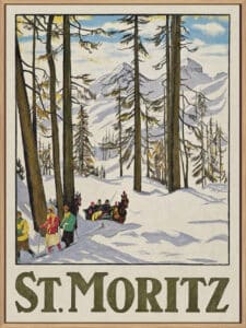 St. Moritz Emil Cardinaux - Canvas Gallery Natural
